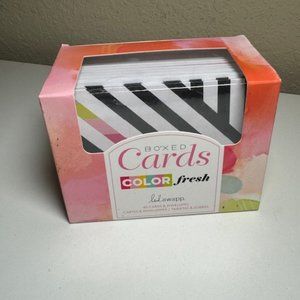 Maggie Holmes Boxed Cards W/Envelopes Flower Stripe Dot Chevron 40ct